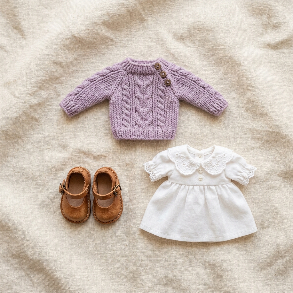 Lavender Cable-Knit Set