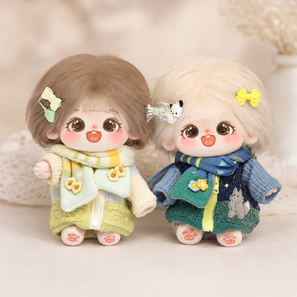 Official Authentic Li Li Cotton Doll official boys and girls 20cm doll clothing Set Figure Doll girls Gift
